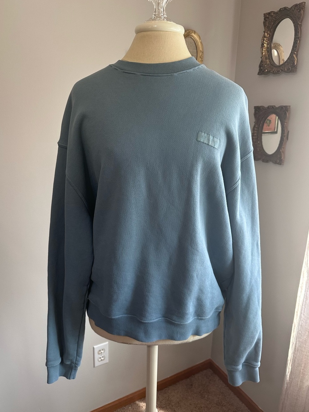 SET Active Oversized Crewneck Sweatshirt in Dusty Blue